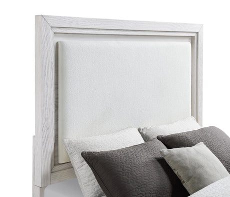 Marielle Queen Upholstered LED Panel Bed fabric upholstery