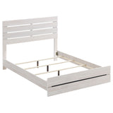 Bedroom view showcasing Marion Coastal White Panel Set bed