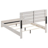 Side perspective of Marion Coastal White bedroom bed