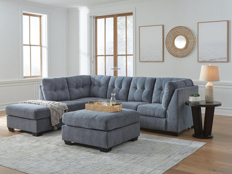 Marleton Denim 2-Piece Sectional with Ottoman - image 1