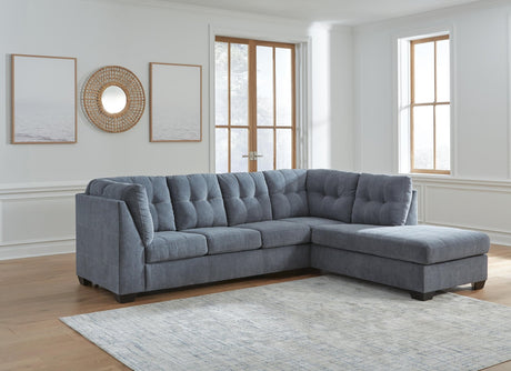 Marleton Denim 2-Piece Sectional with Ottoman - image 9