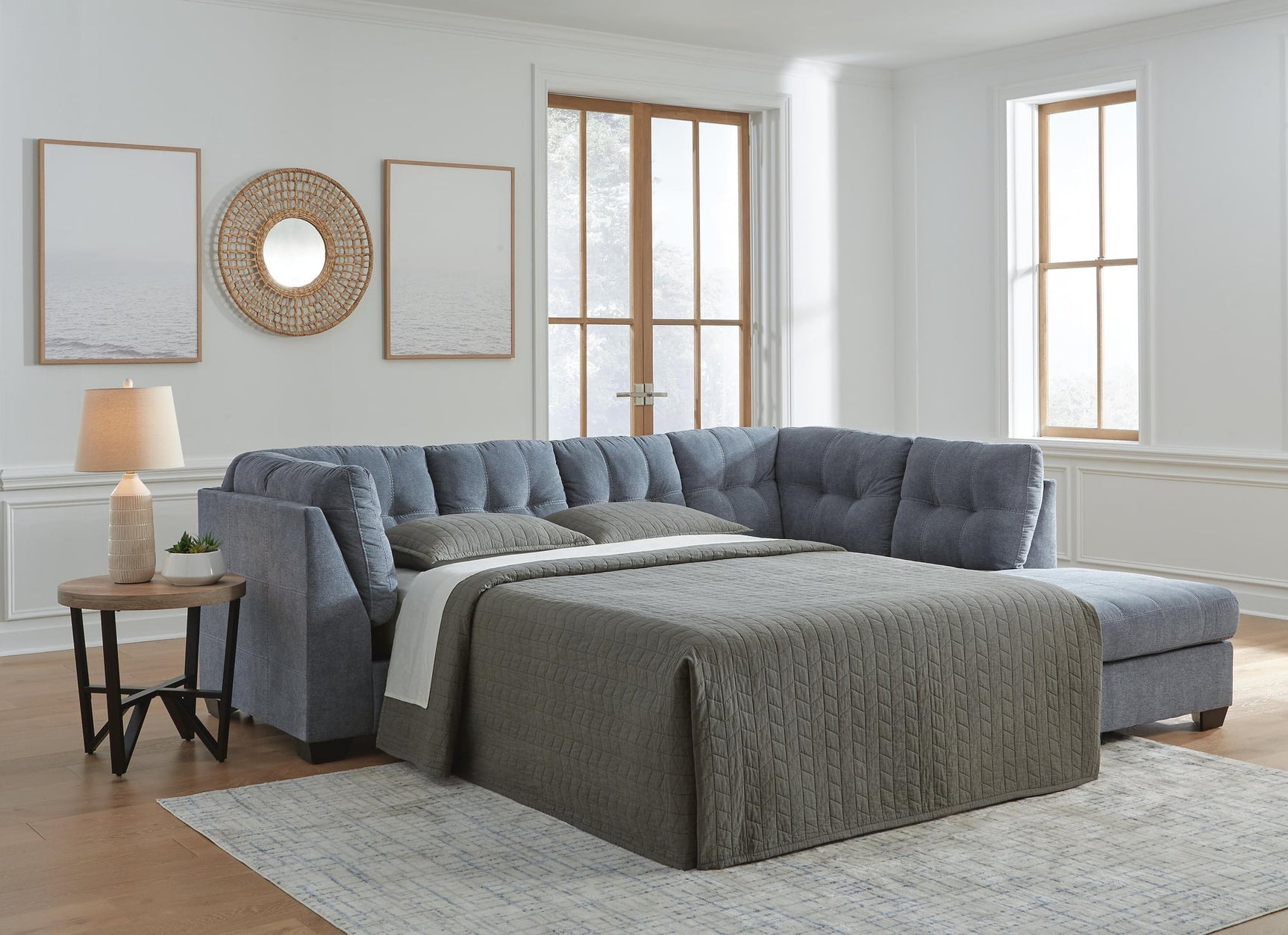 Marleton Denim 2-Piece Sleeper Sectional with Ottoman - image 9