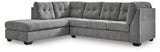 Marleton Gray 2-Piece Sectional with Ottoman - image 3