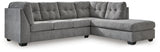 Marleton Gray 2-Piece Sectional with Ottoman - image 3