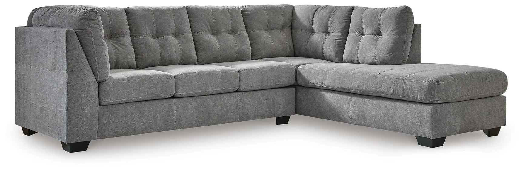 Marleton Gray 2-Piece Sectional with Ottoman - image 3