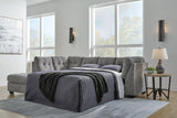 Marleton Gray 2-Piece Sleeper Sectional with Ottoman - image 10