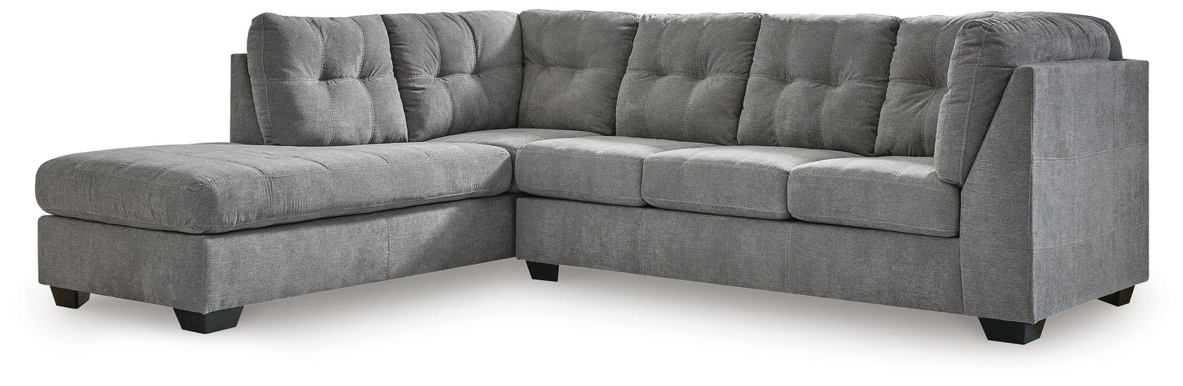 Marleton Gray 2-Piece Sleeper Sectional with Ottoman - image 3