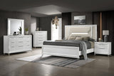 Marmore 64-inch Eastern King Panel Bed LED Headboard White view 13
