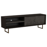 Marsden 70-inch charcoal black TV stand front view