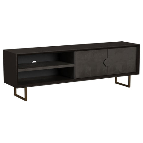 Marsden 70-inch charcoal black TV stand front view