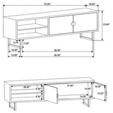 Marsden TV stand storage compartments detail