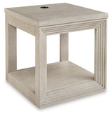 Marxhart Bisque End Table side angle