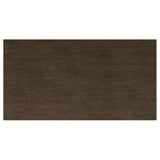 Close-up of mahogany wood grain on table surface