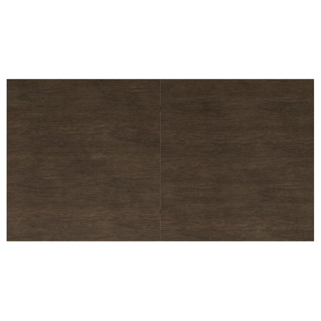 Close-up of mahogany wood grain on table surface