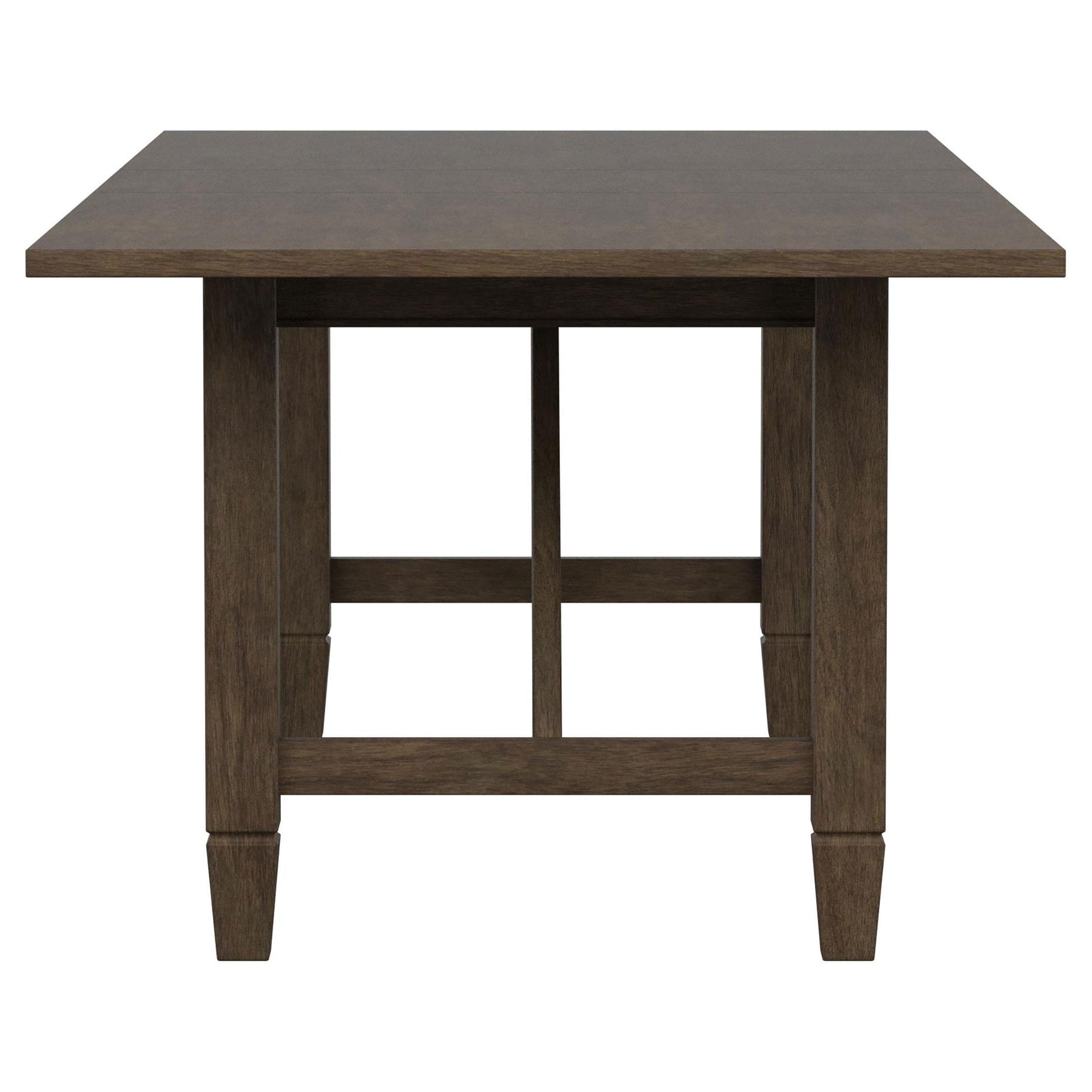 Recessed apron design on the dining table