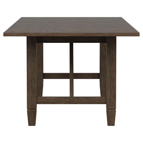 Recessed apron design on the dining table