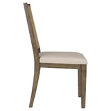 Matisse brown woven rattan back dining side chairs set of 2 front angle