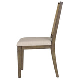 Matisse brown woven rattan back dining side chairs set of 2 front angle