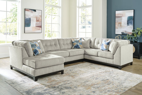 Maxon Place Stone Chenille 3-Piece Sectional with Chaise - image 1