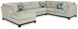 Maxon Place Stone Chenille 3-Piece Sectional with Chaise - image 2