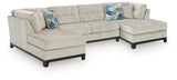Maxon Place Stone Chenille 3-Piece Sectional with Chaise from Decor Furniture