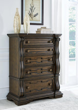 Maylee Dark Brown Chest drawer detail