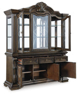 Maylee dining buffet with drawers open