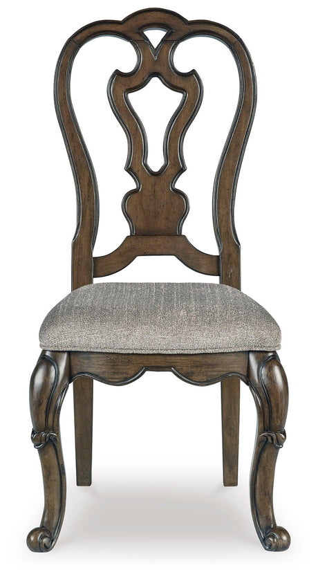 Ornate cabriole legs on Maylee dining chair