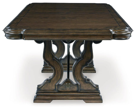 Maylee Table ornamental applique detail