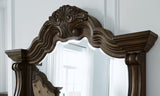 Maylee Dark Brown Dresser And Mirror - Ella Furniture