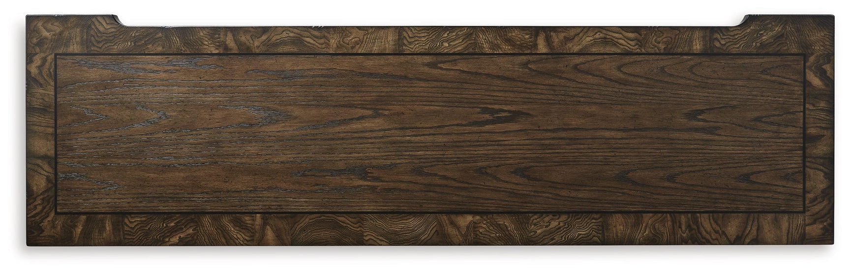 Maylee Dark Brown Dresser top drawer felt lining
