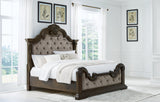 Maylee King Bed button tufting close-up