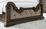 Maylee bed headboard with ornamental appliques