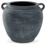 Side angle of Meadie Distressed Blue Vase