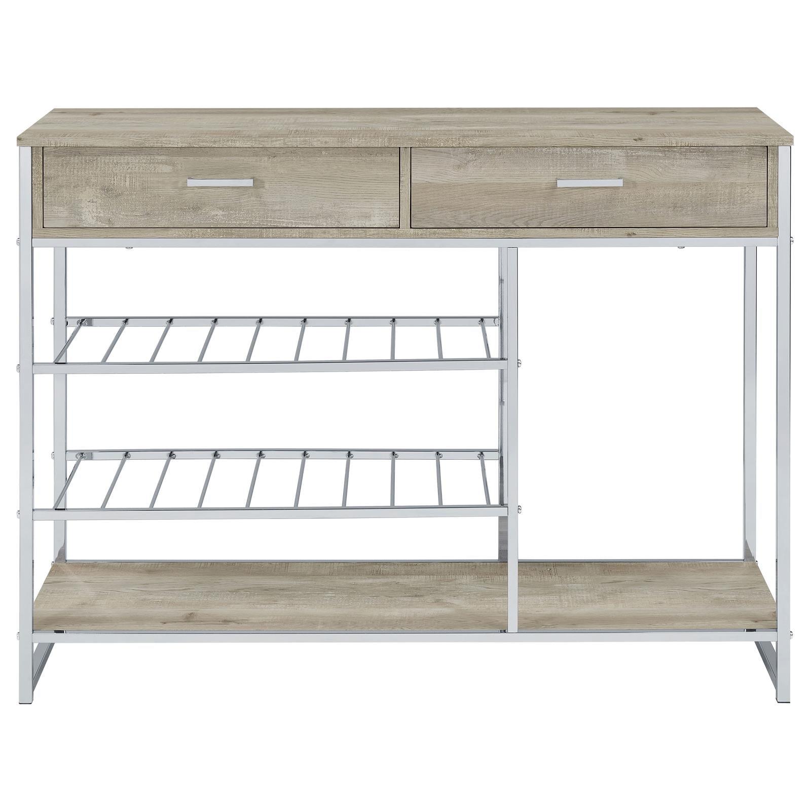 Top view showing two slat shelves for stemware