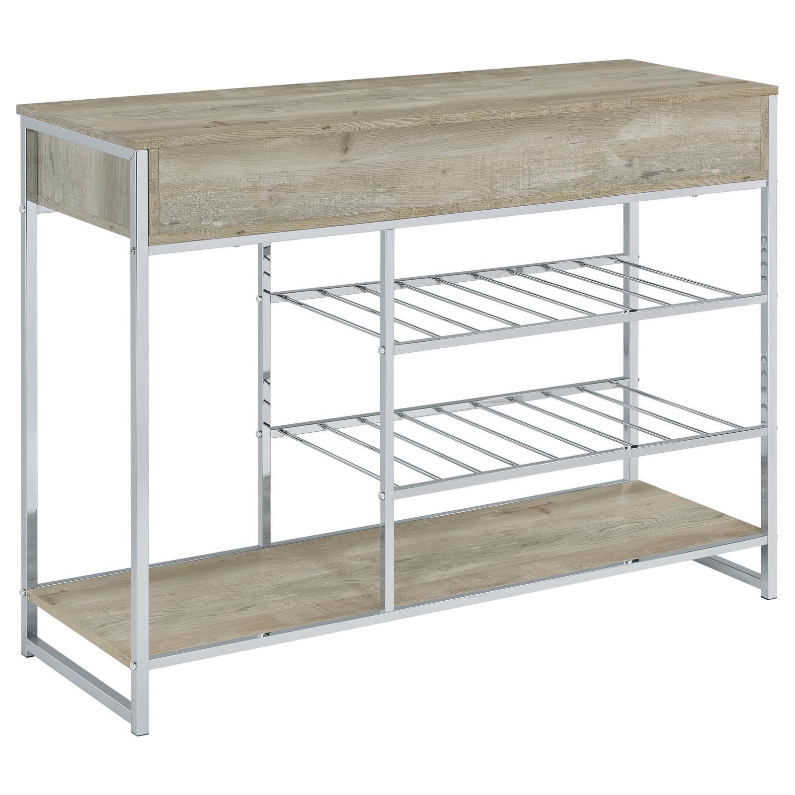 Drawer opened revealing smooth metal glide