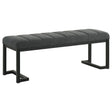 Mesa Upholstered Entryway Accent Bench in charcoal, front view