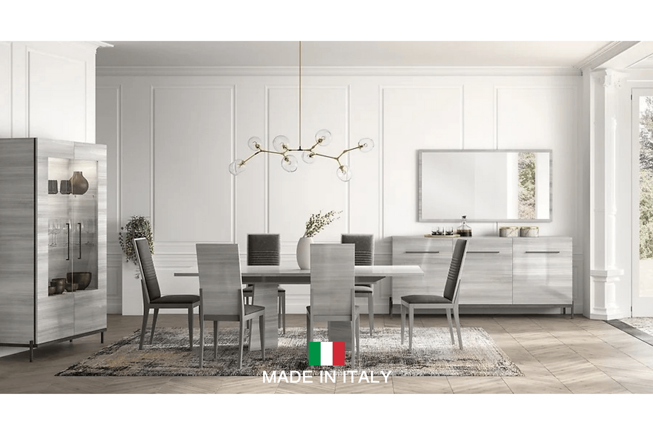 Mia Dining Collection 2-Door Vitrine buffet cabinet front view