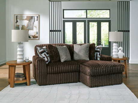 Midnight-Madness Chocolate 2-Piece Sectional with Chaise - image 1