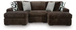 Midnight-Madness Chocolate 3-Piece Double Chaise Sectional from Decor Furniture