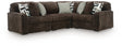 Midnight-Madness Chocolate 4-Piece Sectional from Decor Furniture