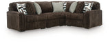 Midnight-Madness Chocolate 4-Piece Sectional from Decor Furniture