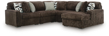 Midnight-Madness Chocolate 5-Piece Sectional with Chaise - image 1