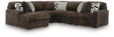 Midnight-Madness Chocolate 5-Piece Sectional with Chaise from Decor Furniture
