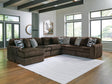 Midnight-Madness Chocolate 6-Piece Sectional with Chaise - image 1