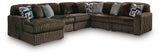 Midnight-Madness Chocolate 6-Piece Sectional with Chaise - image 2
