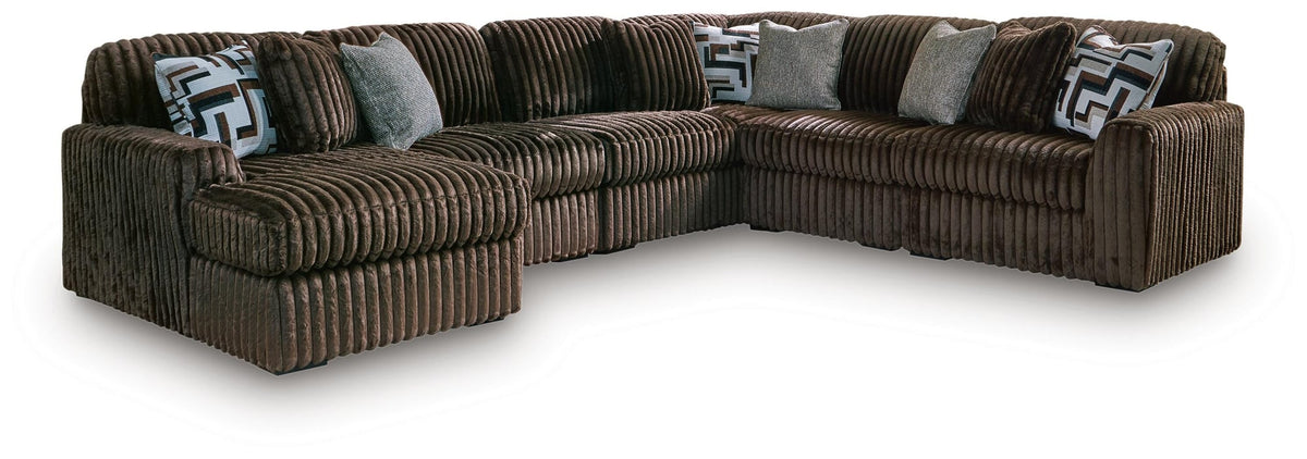 Midnight-Madness Chocolate 6-Piece Sectional with Chaise - image 2