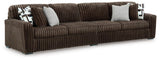 Midnight-Madness Chocolate Velvet 2-Piece Sectional - image 1