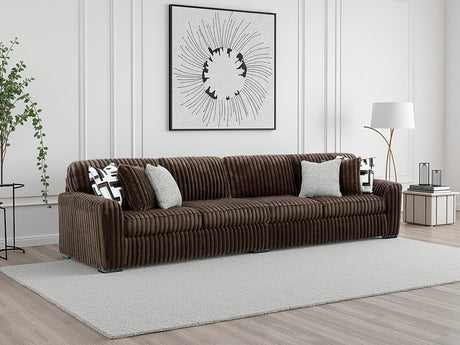 Midnight-Madness Chocolate Velvet 2-Piece Sectional - image 2