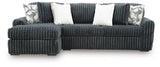 Midnight-Madness Gunmetal 2-Piece Sectional Sofa Chaise - image 2
